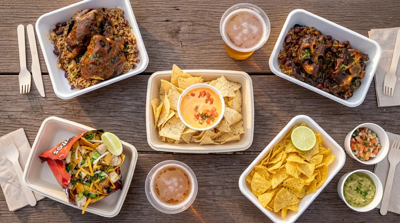 Perch Putt food truck platter